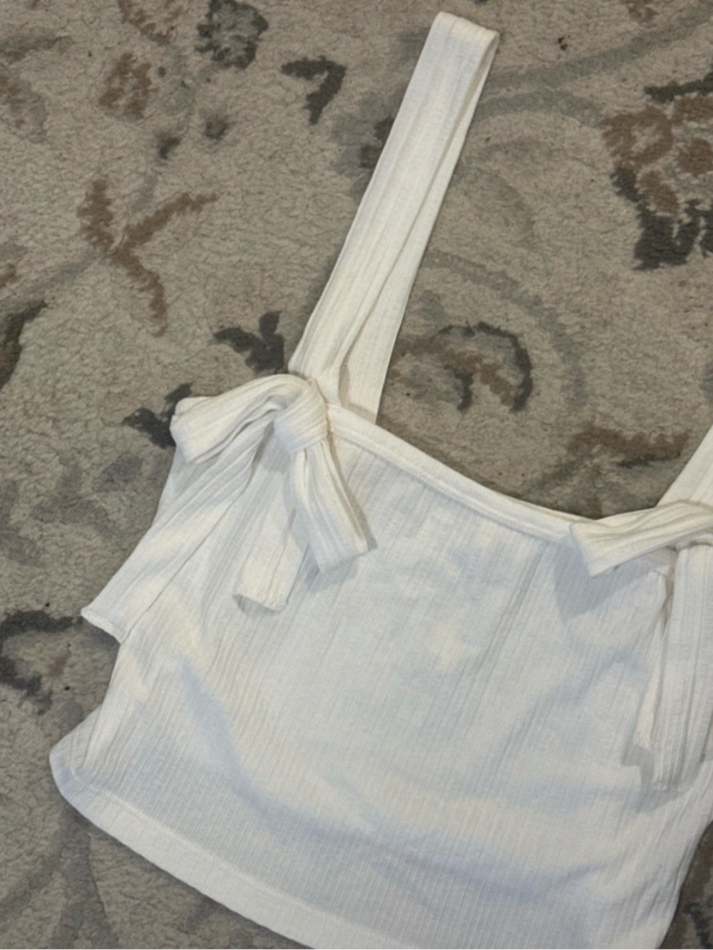 Anthropologie White Cropped Top